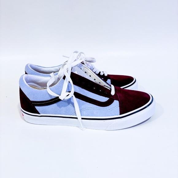 VANS Burgundy and Blue Old Skool Sneakers - Picture 4 of 8